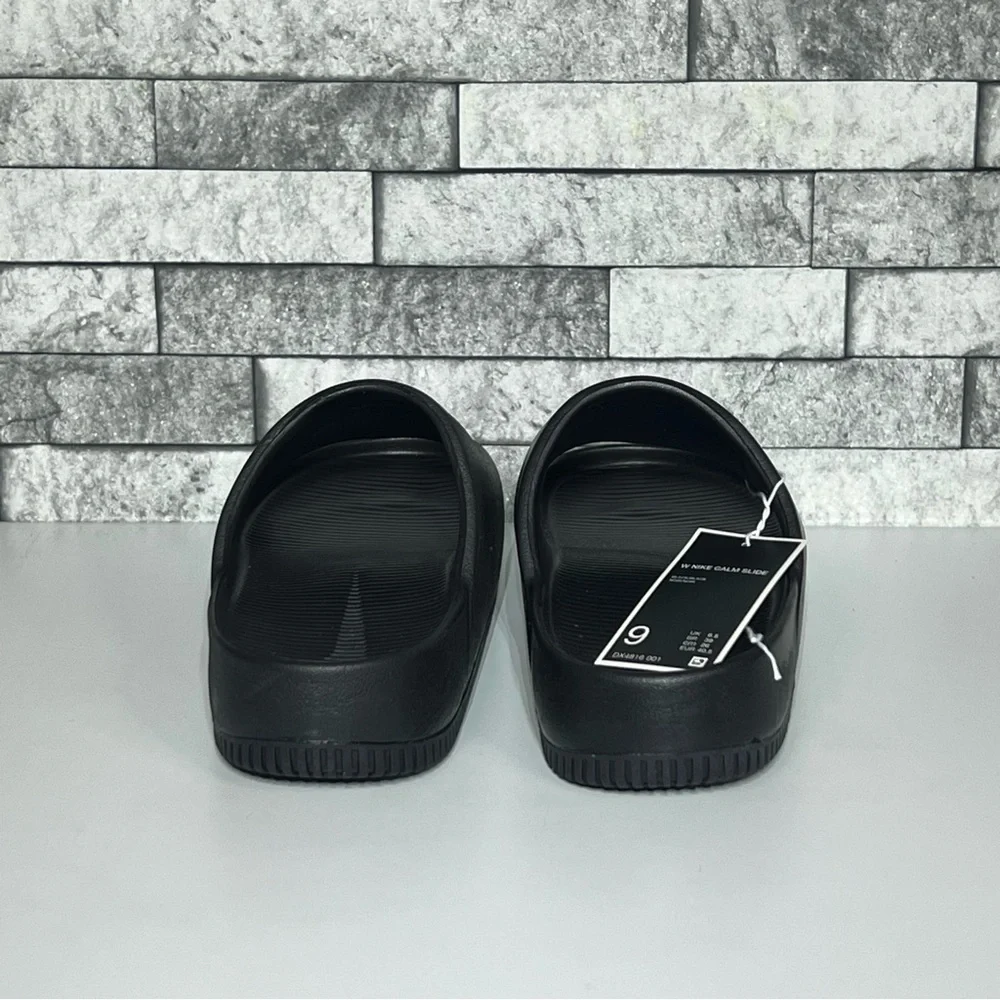 Nike Calm Slides New Men’s 8 Black Comfort Sandals - Picture 4 of 7